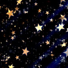 gold and blue stars on a black background bandanna for the table or wall hanging