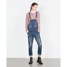 Zara Trafaluc Distressed Denim Overalls. Black Zipper In The Front. 4 Pockets. Skinny. Buttons On One Side. Perfect For Any Season! Slouchy Jeans, Zara Portugal, Zara Jumpsuit, Dungaree Jeans, Zara Pants, Denim Overalls, Zara United States, Dungarees, Fall Wardrobe