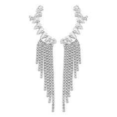 PRICES MAY VARY. STYLISH DESIGN - These sparkly rhinestone tassel earrings feature long, layered chains crystals hanging from a stud post. In unique geometric shapes, the dangling chain fringes on these waterfall earrings beautifully move and shimmer with every turn of the head. RHINESTONE EARRINGS - Every detail has been fine-tuned for maximum quality, longevity, and comfort. Approximate Measurements: 4.33 inches long. Approx. Weight: 0.62 ounces each. Cubic Zirconia simulated diamonds and high Crystals Hanging, Waterfall Earrings, Tassels Earrings, Claw Earrings, Formal Earrings, Ear Crawler Earrings, Crawlers Earrings, Earrings Chandelier, Crystal Chandelier Earrings