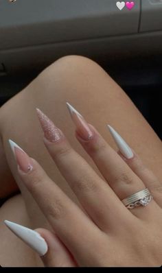 Elegant Touch Nails, Diva Nails, Pointed Nails, Simple Acrylic Nails, Rose Nails, Gem Nails