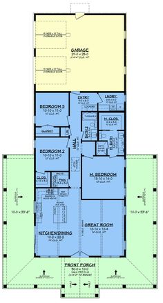 the floor plan for a two story house