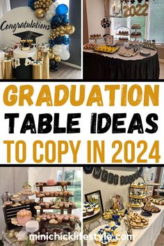 graduation table Graduation Food Table, Graduation Party Food Table, Graduation Table Ideas, Graduation Gift Table, Graduation Party Decor Ideas, Graduation Party Table Centerpieces, Candy Table Ideas, Graduation Candy Table