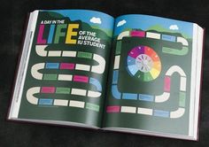 an open book showing the inside pages of a game