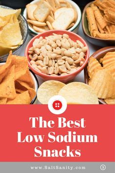 the best low sodiment snacks to make for your next party, including crackers and tortilla chips