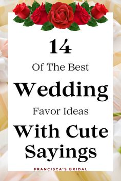 To help you pick the best wedding favor that fits perfectly with your wedding theme, here you will find 14 wedding favor ideas that your wedding guests will actually want to take home! | Wedding favors | Wedding favor ideas | Wedding favors diy | Wedding favors for guests | Wedding favor boxes | Wedding favor bags | Wedding favors for kids | Edible gift ideas | DIY wedding favors | Diy Wedding Favors For Guests, Unique Wedding Ideas Diy, Wedding Favors For Kids, Wedding Favor Sayings, Guest List Wedding, Favors Wedding Ideas, Wedding Day Emergency Kit, Edible Gift Ideas, Favor Boxes Wedding