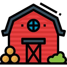 a red barn with a cross on the roof