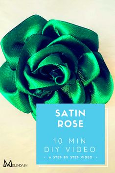 How To Make Ribbon Roses Step By Step, How To Make Ribbon Flowers Step By Step, Ribbon Flower Tutorial Step By Step, Satin Roses Diy, Diy Craft Room Decor, Rose Step By Step, Ballet Drawings, Ribbons Flowers, Diy Corsage