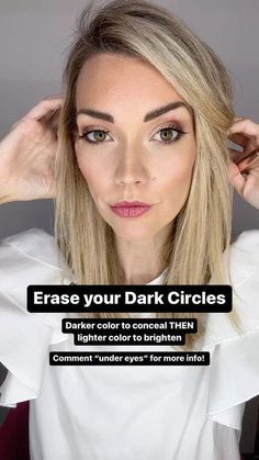 Bright Undereye, Wrinkles Under Eyes, Under Eye Makeup, French Skincare, Makeup For Moms, Remove Dark Circles, Easy Makeup Tutorial, Simple Makeup Looks, Under Eyes