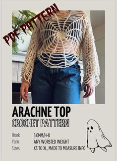 an advertisement for a crochet top pattern