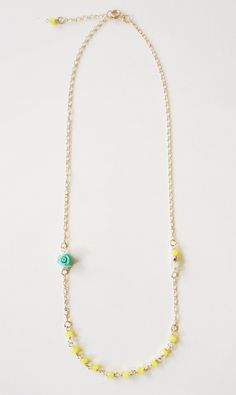 Gold turquoise Necklace Yellow gold choker Necklace Minimalist Short Necklace, Gold Filled Chain Necklace dainty flower Beaded Necklace Minimalist Green Beaded Chain Jewelry, Green Dainty Chain Necklace, Green Minimalist Beaded Chain Jewelry, Green Dainty Wire Wrapped Jewelry, Dainty Green Wire Wrapped Jewelry, Yellow Necklaces With Tiny Beads For Gifts, Bohemian Green Jewelry With Delicate Chain, Dainty Green Beaded Chain Jewelry, Green 14k Gold Filled Jewelry With Delicate Chain