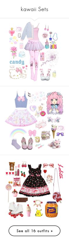 "kawaii Sets" by sweetcherrycola on Polyvore featuring GUESS by Marciano, Paul & Joe Beaute, Anna Sui, H0les, Hello Kitty, Zara, Disney, Aurora World, Dylan's Candy Bar and Hershey's Zara Disney, Disney Aurora, Harajuku Aesthetic, Cat Apparel, Yume Kawaii, Space Outfit, Pastel Fashion, Candy Girl, Paul Joe