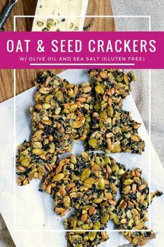 oat and seed crackers with olive oil and sea salt gluten free