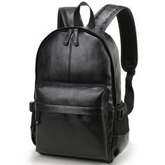 Waterproof 15.6 Inch Laptop Leather Backpack Main Material: PU Technics: Embossing Gender: MEN Backpacks Type: Softback Capacity: Below 20 Liter Interior: Interior Compartment Interior: Computer Interlayer Interior: Cell Phone Pocket Interior: Interior Zipper Pocket Interior: Interior Slot Pocket Handle/Strap Type: Soft Handle Item Type: Backpacks Decoration: NONE Closure Type: zipper Rain Cover: Yes Exterior: Silt Pocket Carrying System: Air Cushion Belt Lining Material: Polyester Style: Fashio Leather Book Bag, Leather School Backpack, Laptop Backpack Mens, Men Backpack, Leather Backpack For Men, Black Russian, Waterproof Travel Bag, Backpack Waterproof, Leather Books