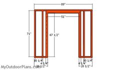 the measurements for an outdoor table and bench are shown in this drawing, which shows how to