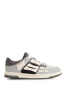 Skel low sneaker in gray leather Gray Low-top Leather Skate Shoes, Modern Gray Low-top Custom Sneakers, Gray Custom Sneakers For Streetwear, Urban Gray Low-top Custom Sneakers, Gray Leather Sneakers For Streetwear, Barbour Steve Mcqueen, Rocker Chic, Checkered Shirt, Saint Laurent Shoes