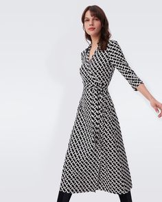 Abigail Silk Jersey Midi Wrap Dress – Diane von Furstenberg Dvf Wrap Dress Outfit, Wrap Dress Diane Von Furstenberg, Wrap Dress Outfit, Diane Von Furstenberg Wrap Dress, Dvf Wrap Dress, Midi Wrap Dress, La Fashion, Mid Length Dresses, Dress Cuts