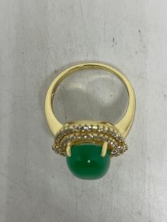 Vintage Lucky Green Nephrite Jade Gold Filled Cocktail Ring Large green nephrite jade gold filled Vintage ring, does not tarnish Size 5.5, 6, 7, 7.5, 8.5 All rings are shipped free in the US in a nice gift box. Check out our over a THOUSAND great reviews Engraving is $4 per letter and is not always perfect depending on the piece. It can take a few days if the jeweler is busy. This is payable to Paypal Judithsltd@gmail.com Gold Emerald Ring With Stone Setting, Gold Jade Cabochon Rings, Gold Jade Rings In Fine Jewelry Style, Fine Jewelry Gold Jade Rings, Gold Jade Emerald Ring, Gold Rings With Jade Cabochon, Fine Jewelry Gold Rings With Jade, Gold Chrysoprase Ring, Green Spiritual Rings For Jewelry Making