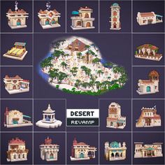 the desert resort is shown in many different styles