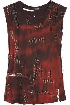 Diy Vetement, Mode Inspo, Cotton Tank Top, Mode Inspiration, Safety Pin, Punk Fashion, Gothic Fashion