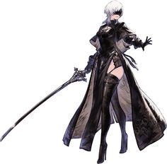 2b Nier Autómata, Urban Ninja, Bizarre Art, Anime Inspired Outfits, 캐릭터 드로잉, Animation Art Character Design