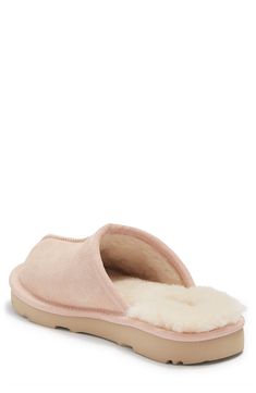 Cozy house slippers with an outdoor-friendly, sole done in a mini size for your little one. Slip-on Faux fur lining Leather upper, textile lining, synthetic sole Imported Comfortable Slippers With Rubber Sole, Comfortable Slide Slippers With Rubber Sole, Comfortable Indoor Slides With Round Toe, Comfortable Round Toe Slides For Indoor Use, Comfortable Indoor Slip-on Slides, Comfortable Slip-on Slippers With Soft Sole, Comfortable Soft Closed Toe Slippers, Classic Indoor Slippers With Cushioned Footbed, Comfy Indoor Slippers With Soft Sole