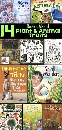 books about plants and animals with the title h is for plant and animal trusts written in green