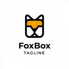 the logo for foxbox tagline is shown in black and yellow colors on a white background