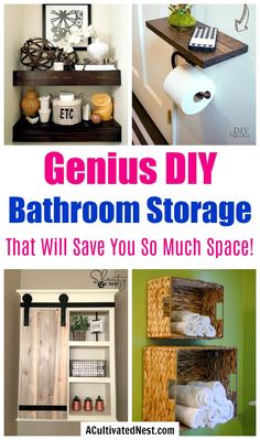 bathroom storage ideas that will save you so much space - genius diy bathroom storage