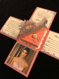 an image of a woman in a wedding dress on a table with cards and envelopes