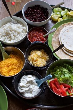 a tray filled with different types of food