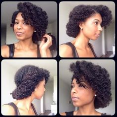 http://www.shorthaircutsforblackwomen.com/professional-natural-hairstyles-for-job-work/ Try a roll and tuck. Deep-part your favorite side, and roll your curls upward all the way around. Loosely secure with bobby pins for a romantic touch. | 15 Super Easy Protective Styles That Anyone Can Do Easy Protective Styles, Women With Natural Hair, Twisted Hair, Makeup Tip, Hair Lotion, Beautiful Natural Hair, Natural Hair Beauty, 4c Hair