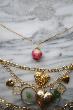 The Meadow Charm Necklace – Wild Rose & Sparrow Pressed Roses, Secret Notes, Queen Anne's Lace Flowers, Dark Fairytale, Flower Charm Necklace, Daisy Necklace, Glass Charms, Charm Necklaces, Hibiscus Flower