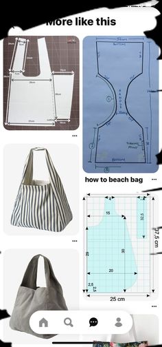 the instructions for how to make a bag