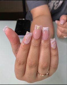 Nagellack Trends, Milky Nails, Classy Acrylic Nails, Short Square Acrylic Nails, Long Acrylic Nails Coffin, Acrylic Nails Coffin Pink, Long Square Acrylic Nails, Bling Acrylic Nails