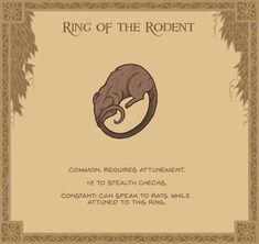 the ring of the rodent is shown in this game screener's avatar