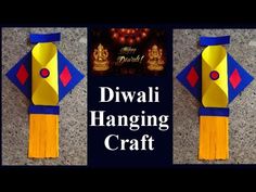 diwali hanging craft for diwali festival with colorful paper and tassels