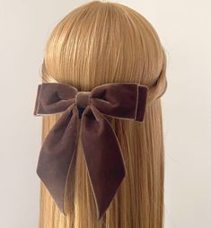 "Elevate your hair game with our Short Tail Velvet Hair Bow in luxurious brown, a timeless accessory that adds a touch of sophistication to any hairstyle. Handcrafted with care, this bow is available in three versatile options: clip, bobble, or barrette. ✨ Key Features: - Rich Brown Velvet: Our premium short tail hair bow is made from sumptuous brown velvet, ensuring a soft and velvety texture that feels as good as it looks. - Chic and Versatile: Whether you prefer the simplicity of a clip, the Velvet Bow Hairstyle, Satin Bow Hair Clips, Green Velvet Hair Bow, Black Velvet Hair Bow, Velvet Bow Hair Clip, Tail Hair, Velvet Shorts, Bow Hair Clip, Bow Bow