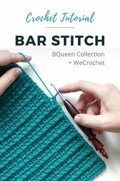 the crochet diagonal bar stitch pattern is being worked on with scissors and yarn