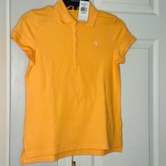 Great Condition With Tags Orange Short Sleeve Polo Shirt Girl, Baby Polo, Red Striped Shirt, Collard Shirt, Polo Shirt Colors, Ralph Lauren Logo, Ralph Lauren Boys, Ralph Lauren Long Sleeve, Ralph Lauren Polo Shirts