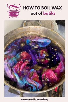 a pot filled with liquid sitting on top of a stove