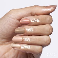 Cnd Shellac Brown Colors, Cnd Vinylux Colors, Baby Smile