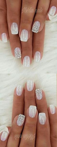 50+ Cute winter nails acrylic coffin short, winter nail designs and other winter nail art designs: White Winter Nails Sparkle | If you’re looking for cute winter nail ideas acrylic, such as winter nail colors 2020, you’ll love these classy winter nail designs Christmas, cute Christmas nails and winter nails acrylic simple and winter nails acrylic short #winternails #winternaildesigns #winternailart #winternailsacrylic #winternailsacryliccoffin #christmasnails #whitenails #whitewinternails Bride Nails, Simple Nail, Nagel Inspo, Nail Designs Glitter, Bullet Journal Layout, Xmas Nails, Dipped Nails, Bridal Nails, Fancy Nails