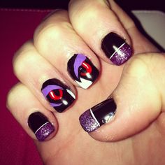 Baltimore Ravens Nails Snail Art