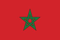 the flag of morocco is shown in red and green, with a star on it