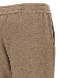 100% cashmere Casual Brown Wool Bottoms, Casual Cashmere Trousers, Classic Winter Loungewear Bottoms, Classic Loungewear Bottoms For Winter, Casual Cashmere Long Pants, Casual Cashmere Bottoms With Elastic Waistband, Casual Straight Leg Cashmere Pants, Cashmere Bottoms With Elastic Waistband For Fall, Winter Cashmere Bottoms