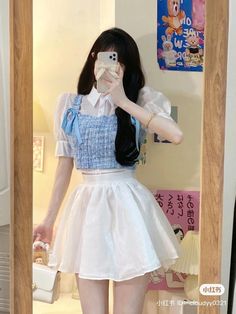 Outfit Konser, Girly Style Outfits, Rok Mini, Korean Casual Outfits, Cute Dress Outfits, Trendy Dress Outfits, Kawaii Fashion Outfits, Trendy Fashion Tops, Korean Fashion Dress