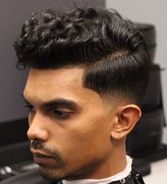 Low Fade Hairstyle, Low Fade Hair, Curly Hair Indian, Balding Mens Hairstyles, Fade Hair, Textured Curly Hair