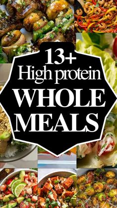 high protein whole meals with the title above it