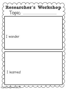 a worksheet with the words i wonder and i learned