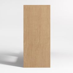 an empty wooden door on a white background